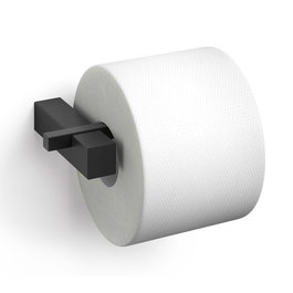 Zack Carvo Portarrollos WC Negro Montable Izquierda o Derecha L.16,5 cm Prof.10 cm H.2,5 cm